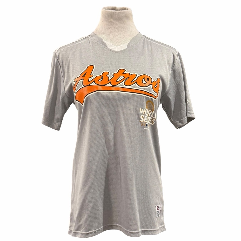 MLB Genuine Merchandise Gray & Orange HOUSTON ASTROS World Series Jersey - Small